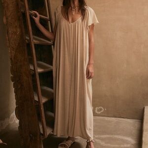 Free People Oatmeal Tae One-Piece Jumpsuit